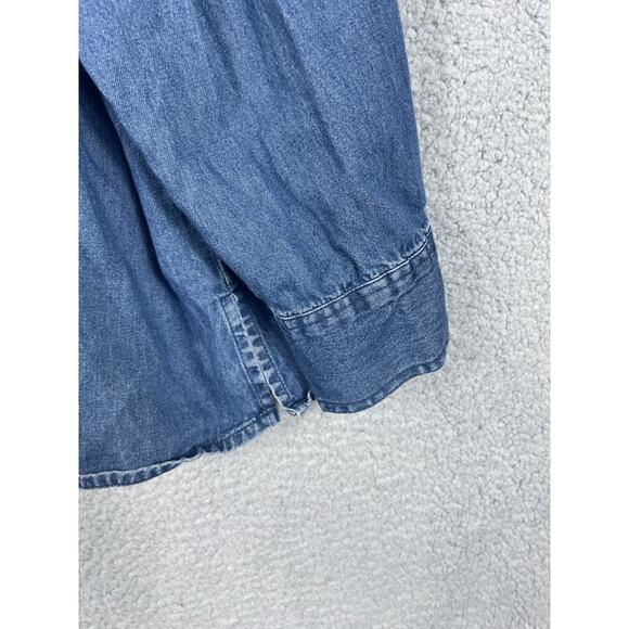 Club Z Denim Women's Christmas Denim Button Up Embroidered Stocking Size 2X - Picture 11 of 12